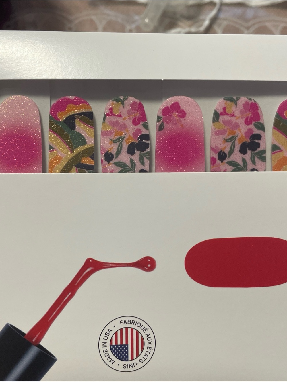 Color Street Palm Beach Please Pink Multicolor Nail Strips